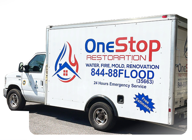 one stop restoration company van